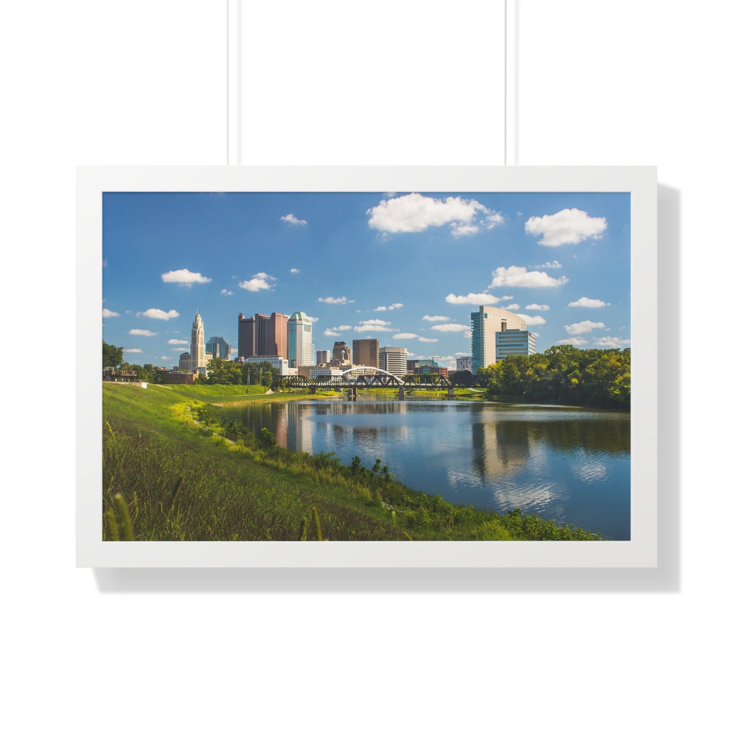 Columbus Skyline Framed Poster