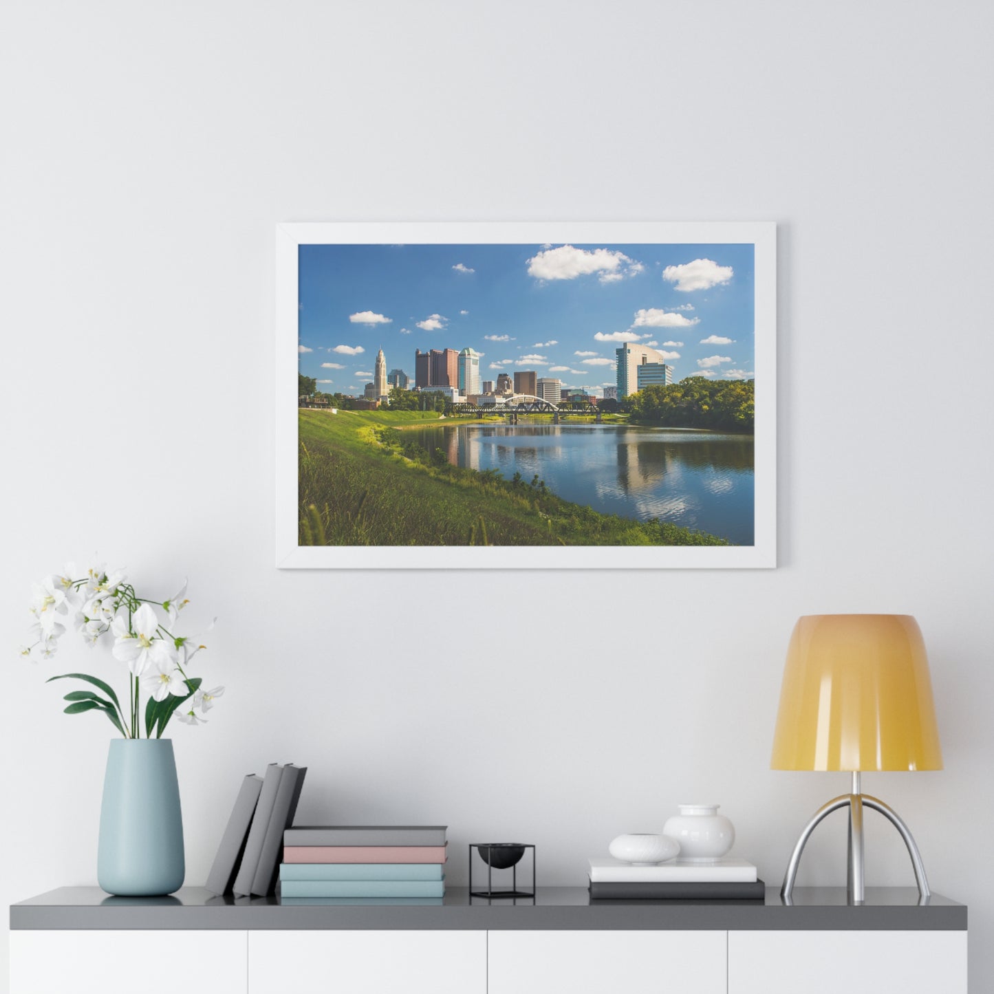 Columbus Skyline Framed Poster