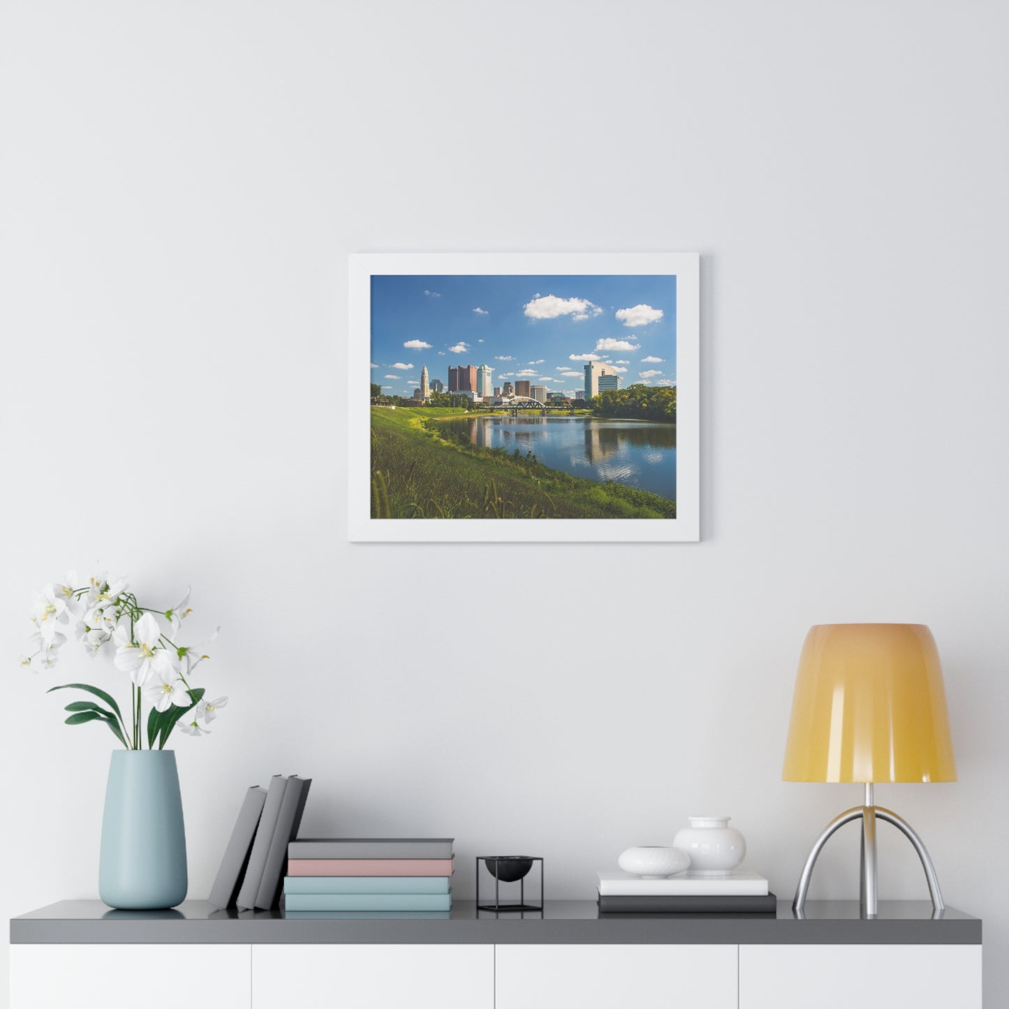 Columbus Skyline Framed Poster