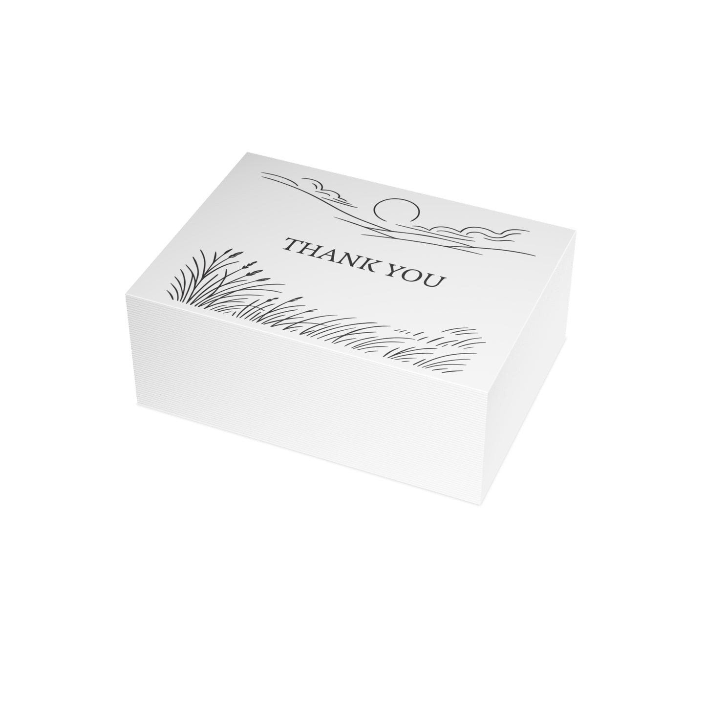 Prarie Grass Thank You Postcard Bundle with Envelopes