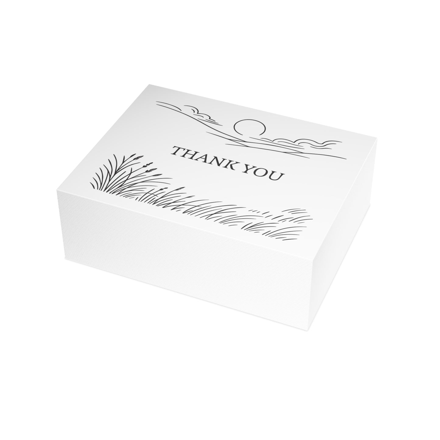 Prarie Grass Thank You Postcard Bundle with Envelopes