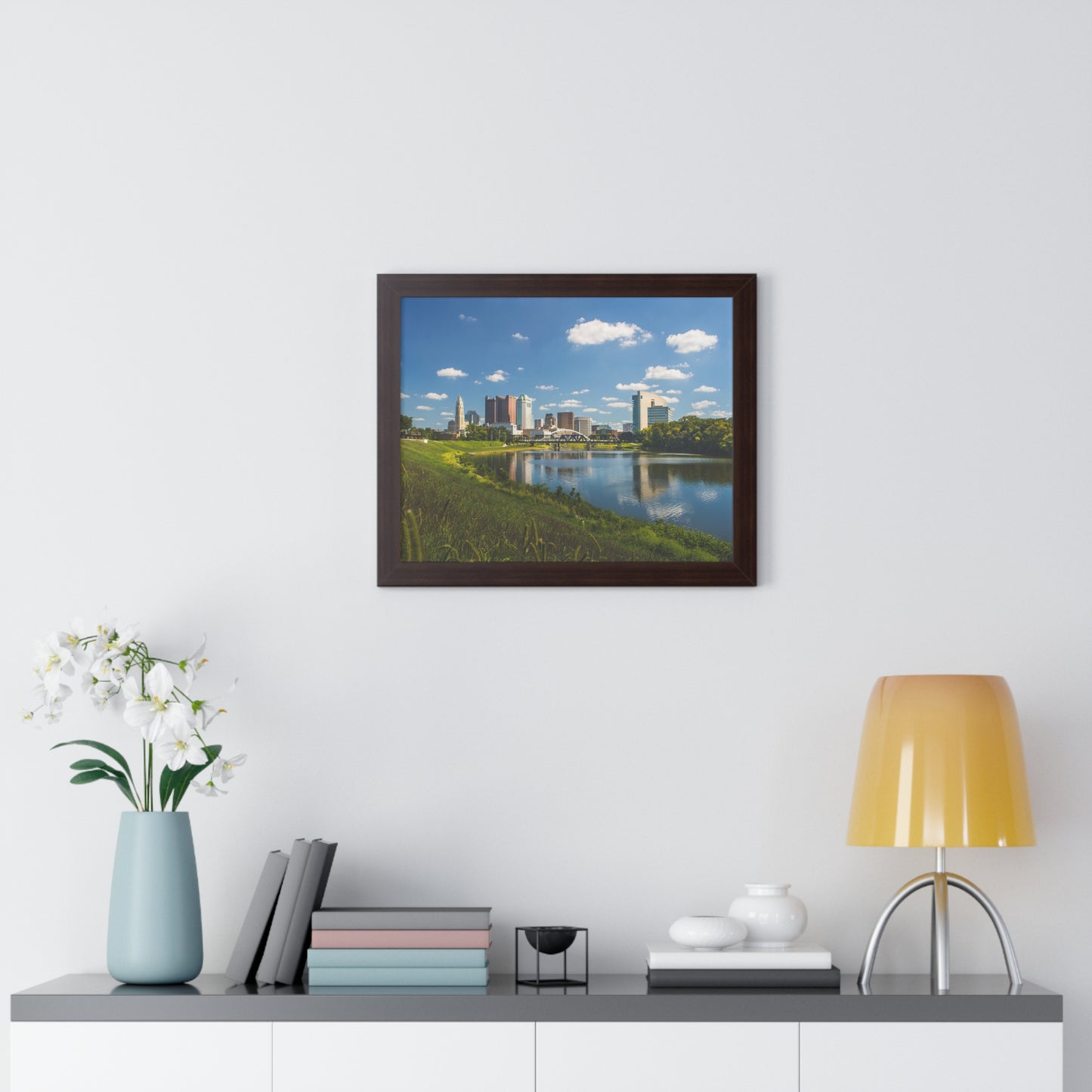 Columbus Skyline Framed Poster