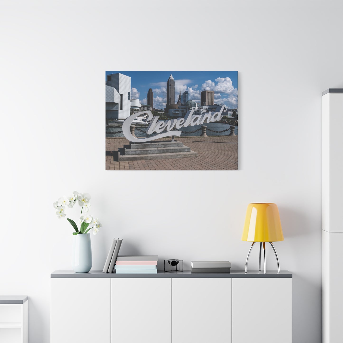 Cleveland Script Canvas Art