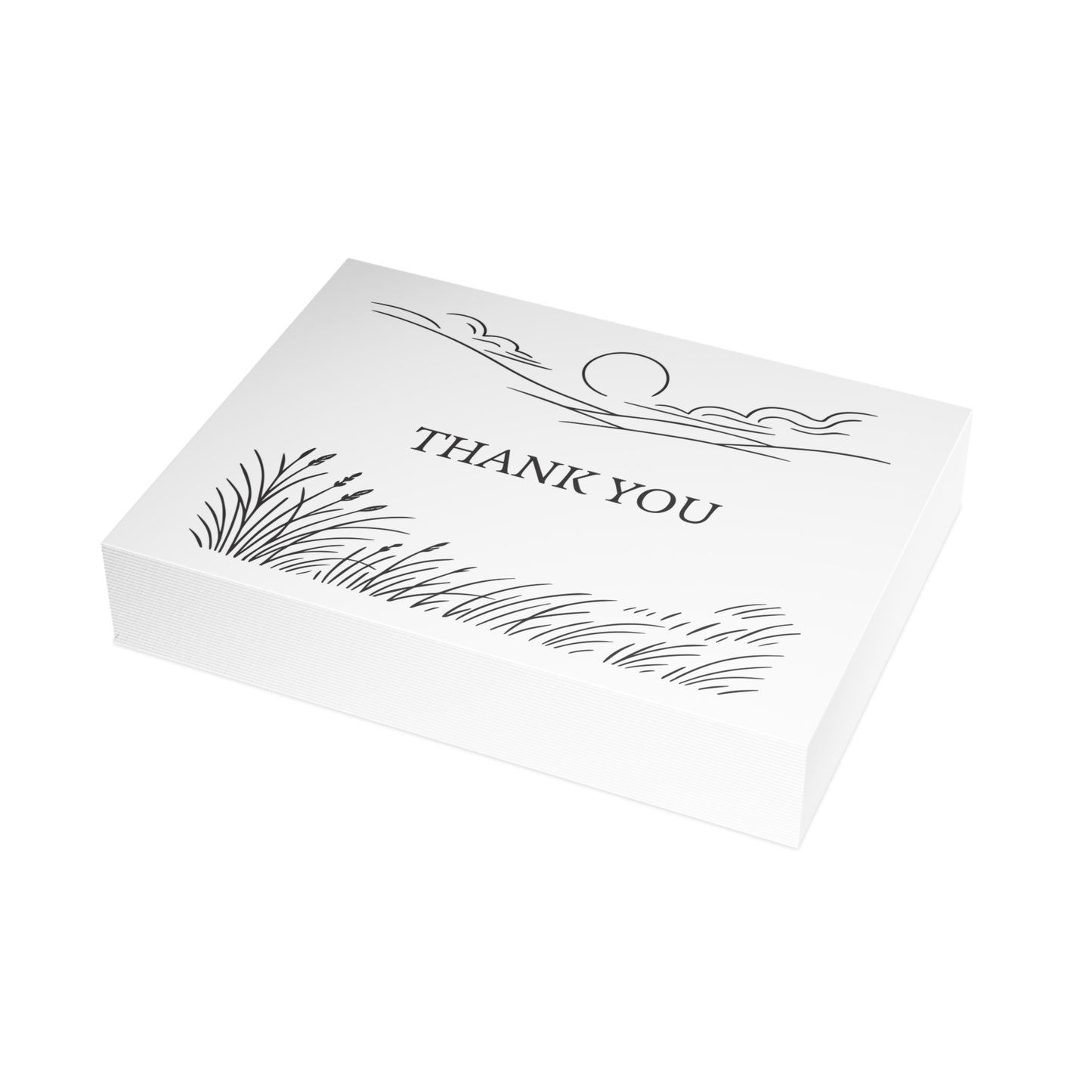 Prarie Grass Thank You Postcard Bundle with Envelopes