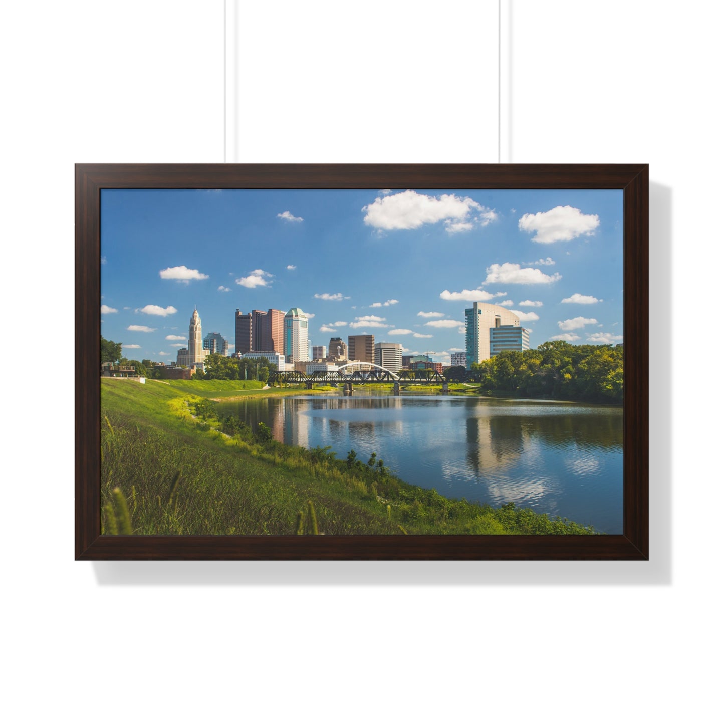 Columbus Skyline Framed Poster