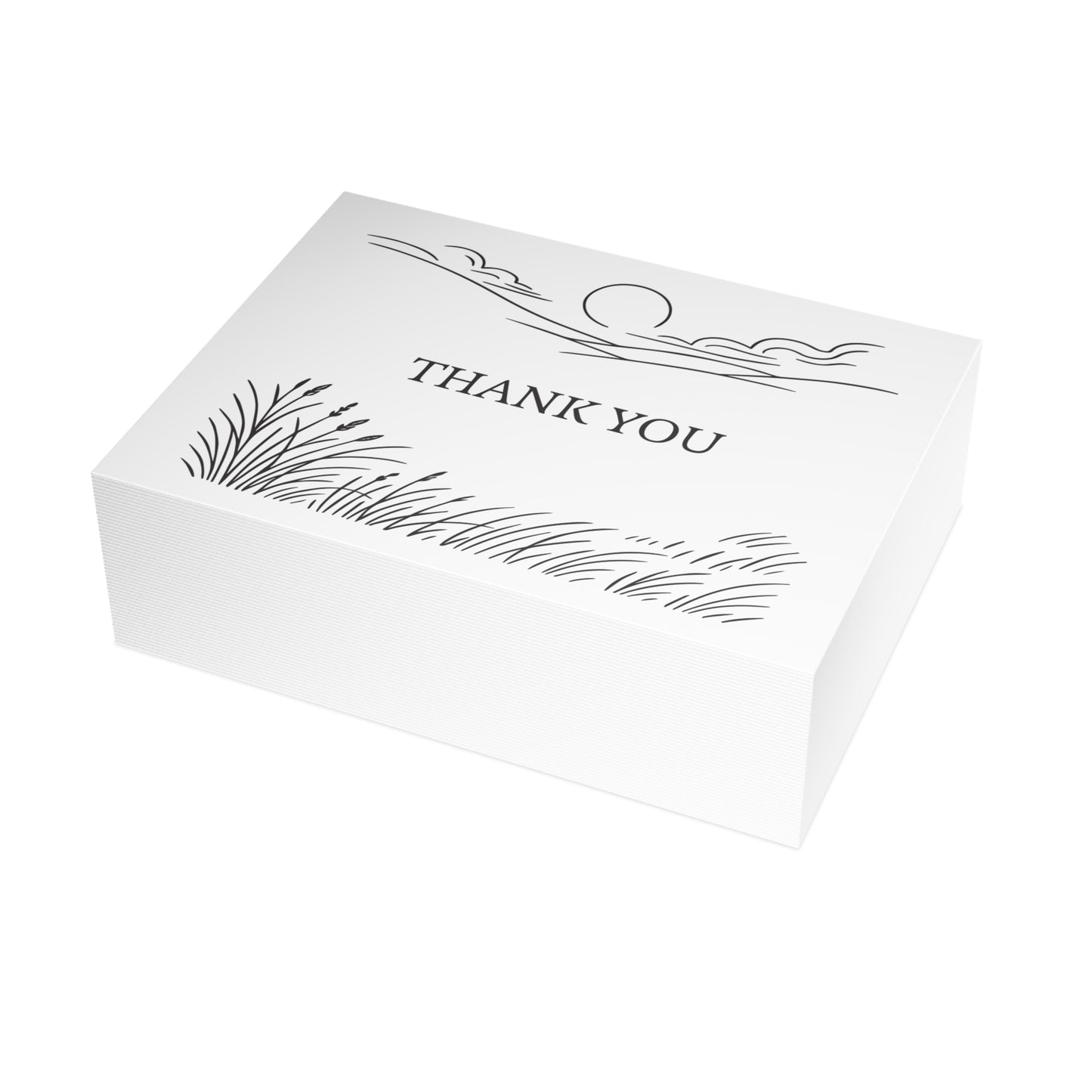 Prarie Grass Thank You Postcard Bundle with Envelopes
