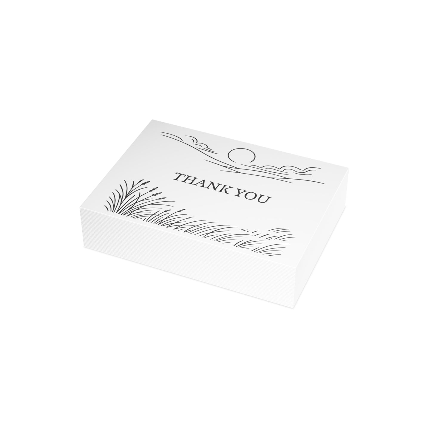 Prarie Grass Thank You Postcard Bundle with Envelopes