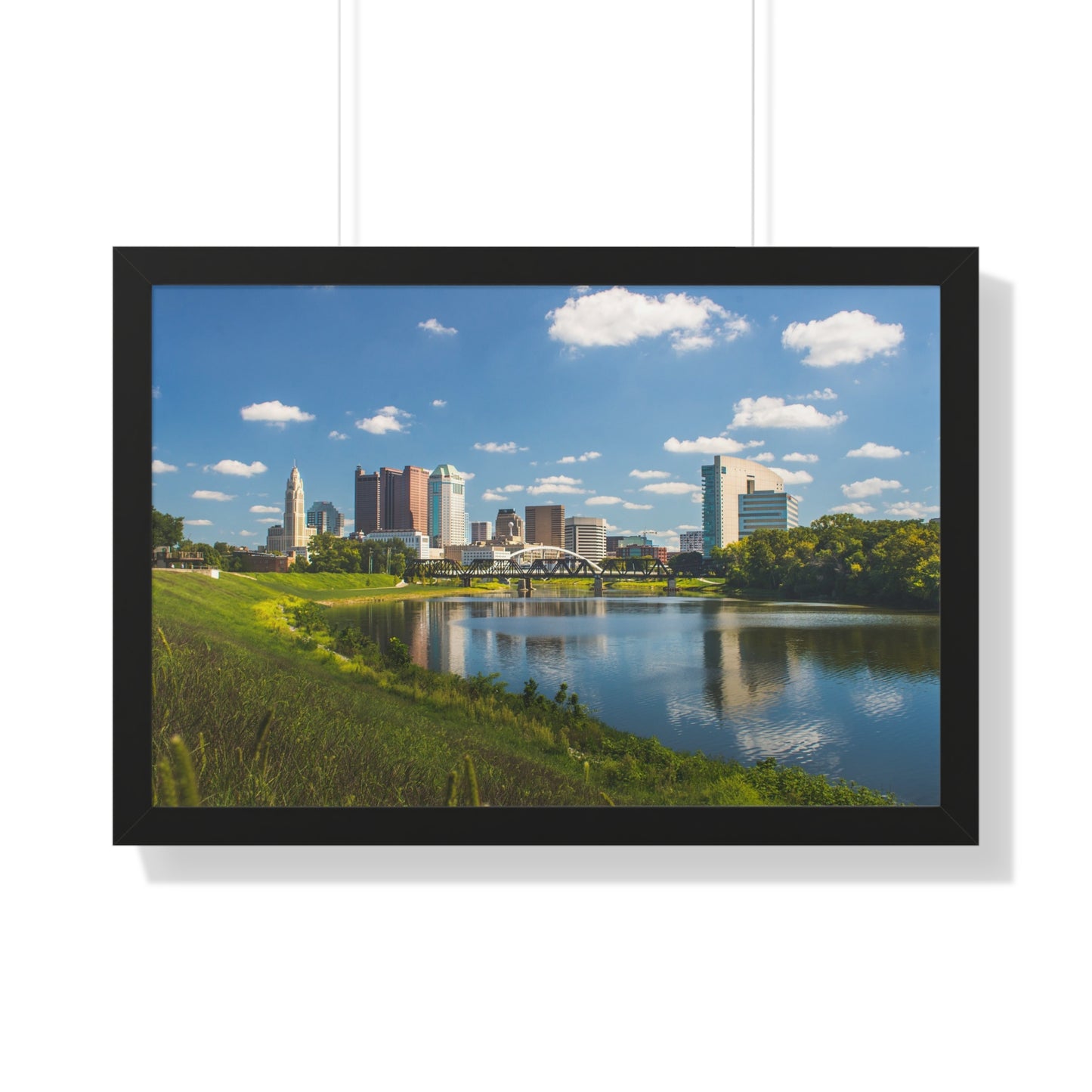 Columbus Skyline Framed Poster