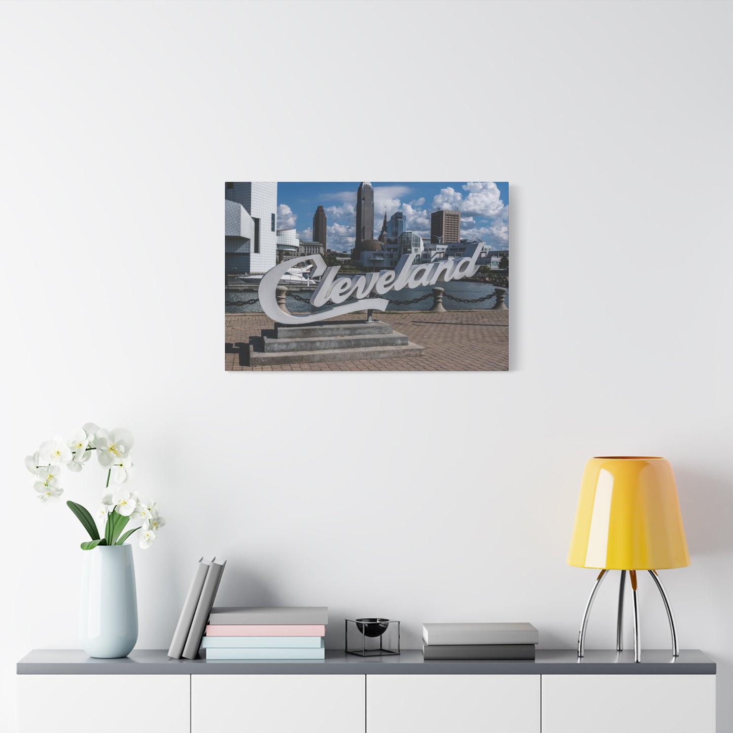 Cleveland Script Canvas Art