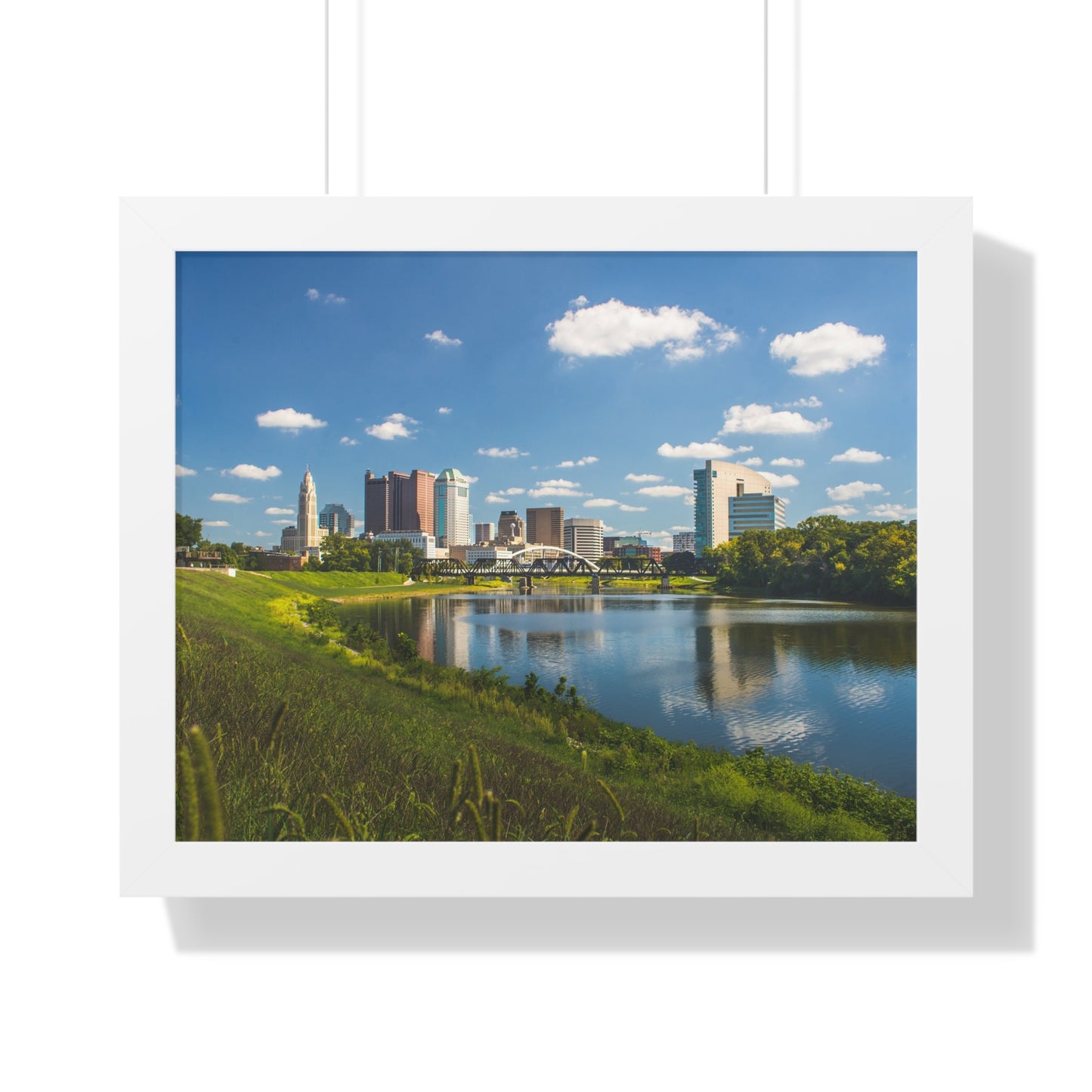 Columbus Skyline Framed Poster