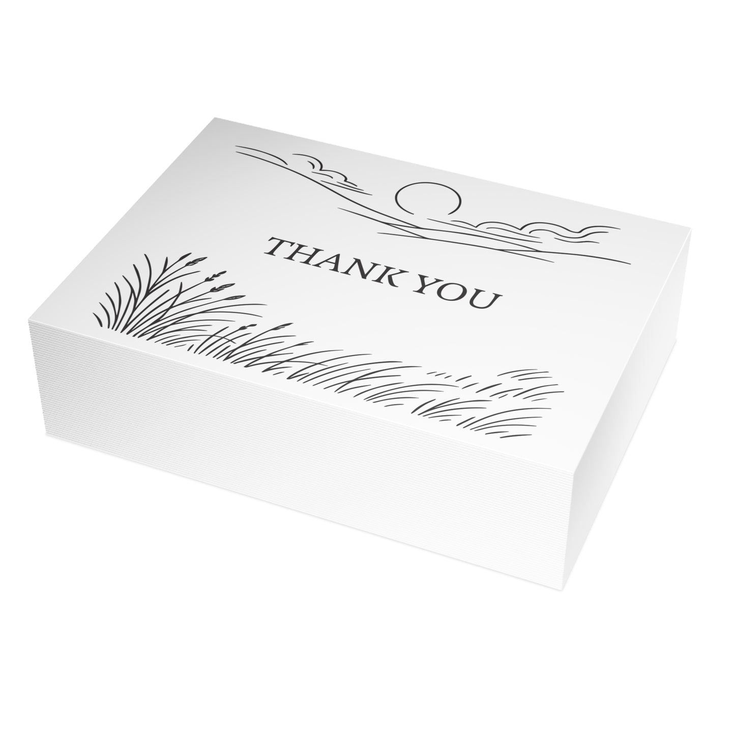 Prarie Grass Thank You Postcard Bundle with Envelopes