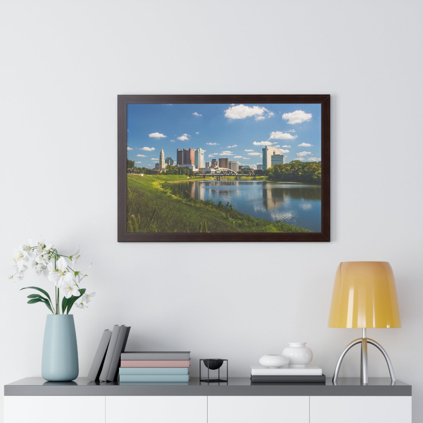 Columbus Skyline Framed Poster