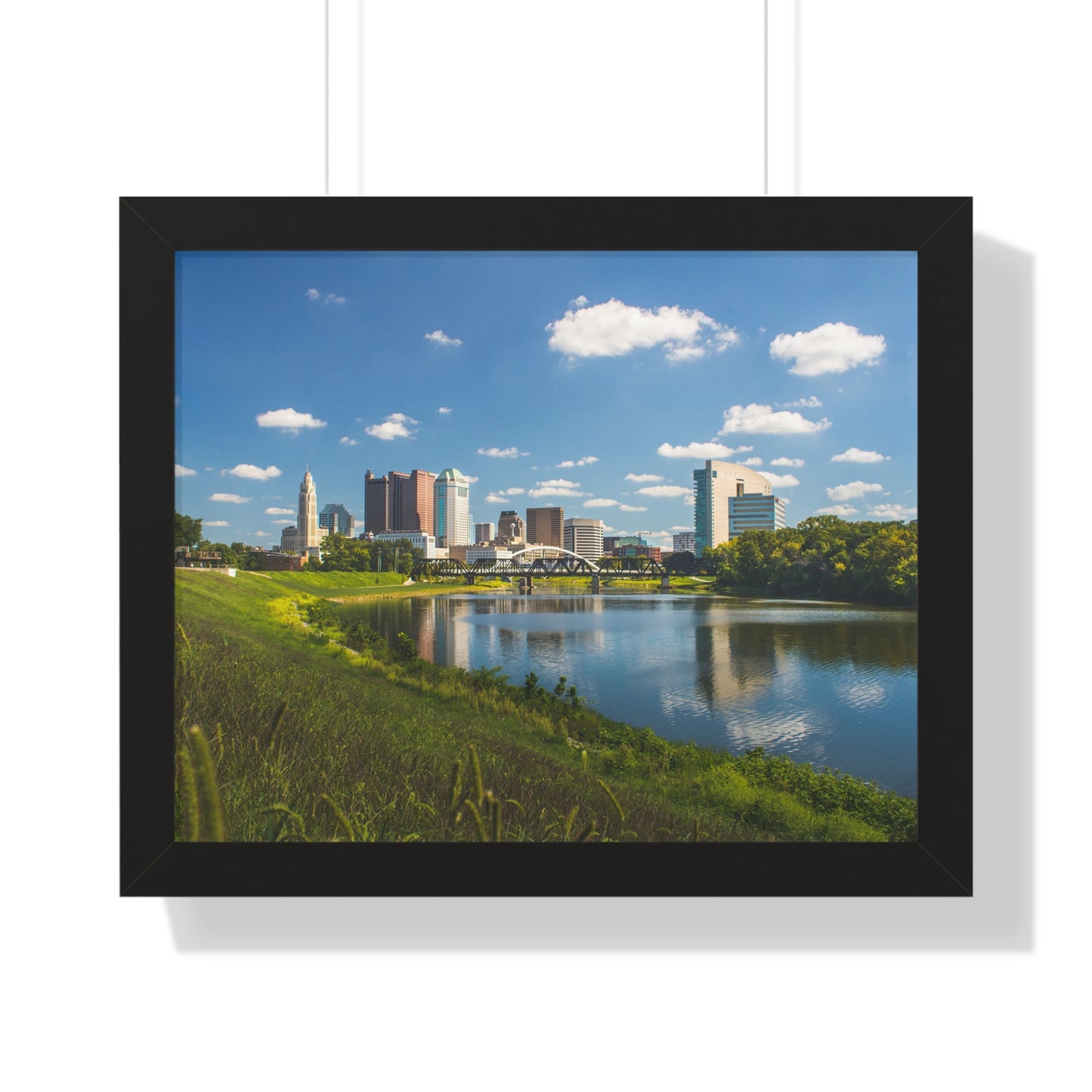 Columbus Skyline Framed Poster