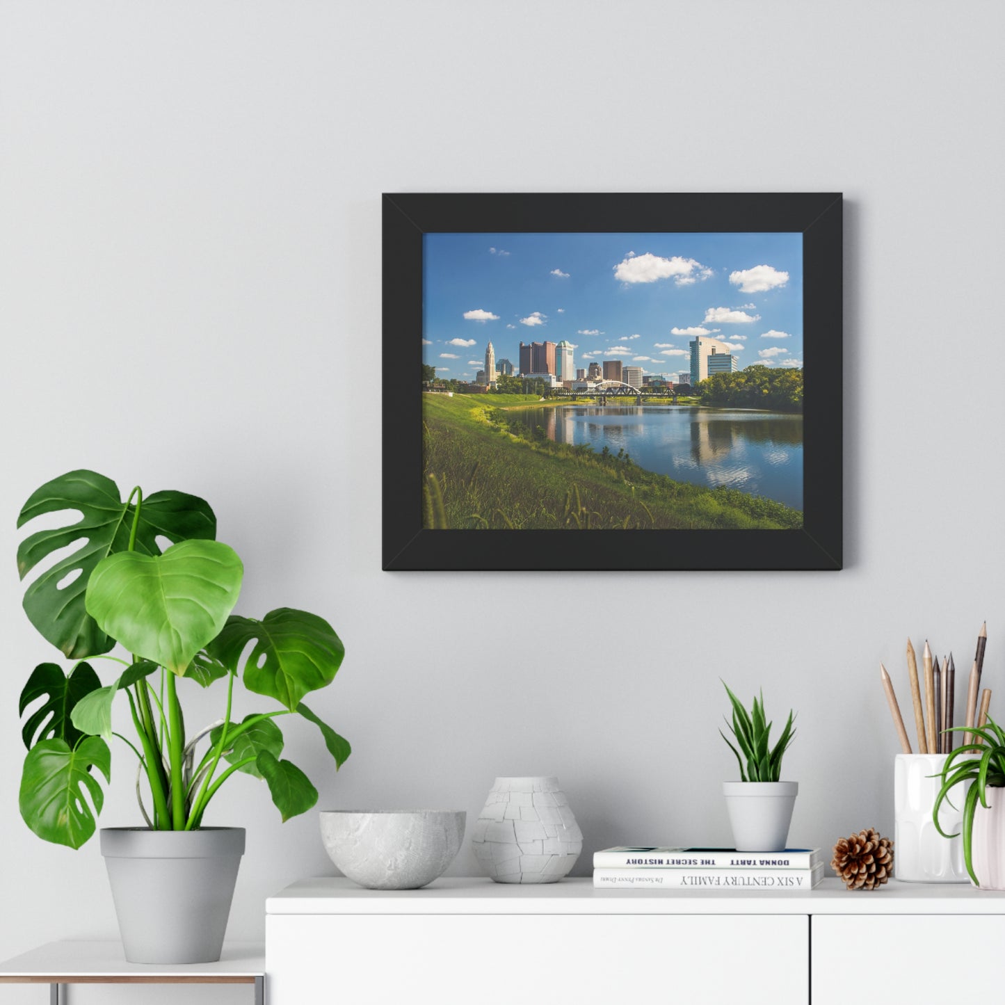 Columbus Skyline Framed Poster