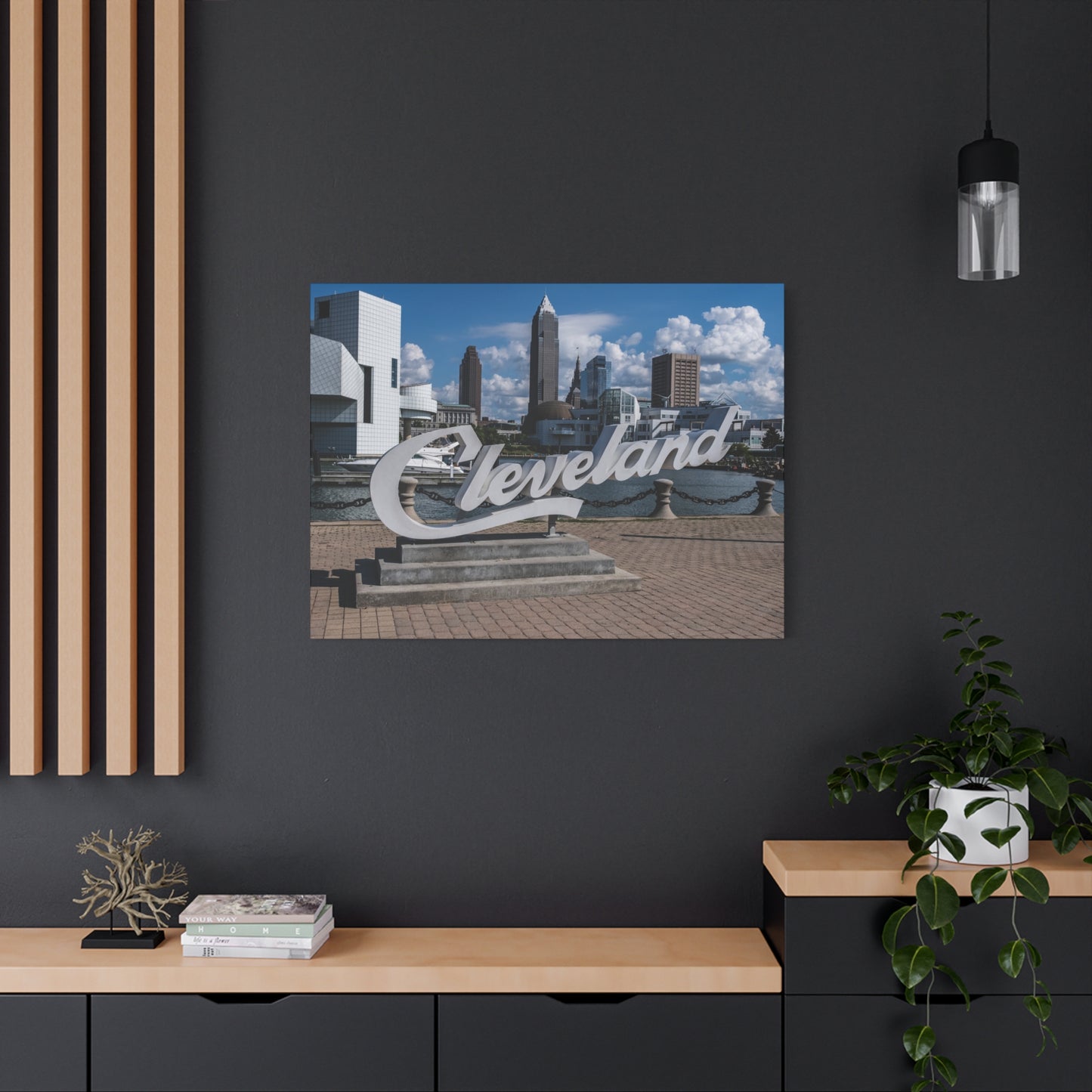 Cleveland Script Canvas Art