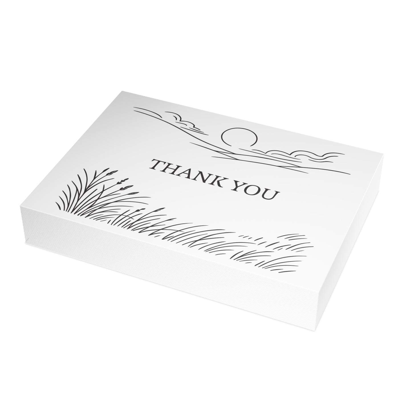 Prarie Grass Thank You Postcard Bundle with Envelopes