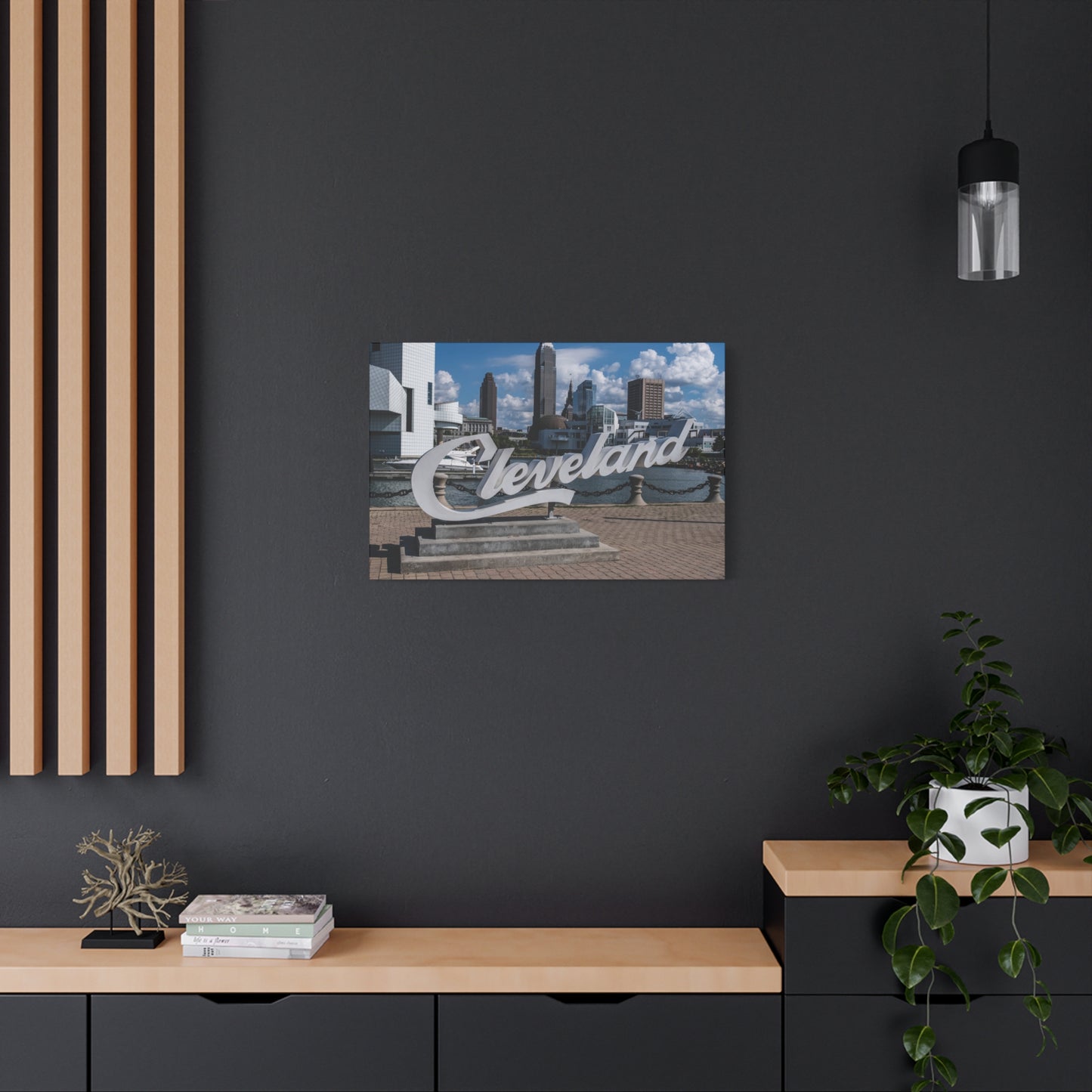 Cleveland Script Canvas Art