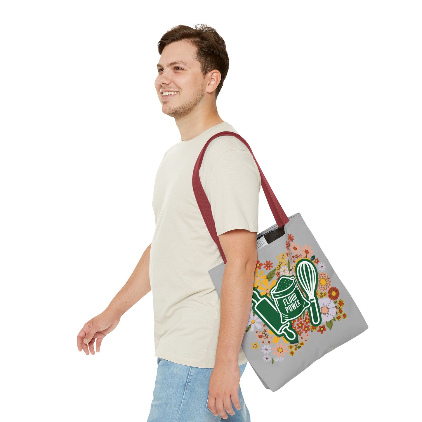 Flour Power Floral Tote Bag