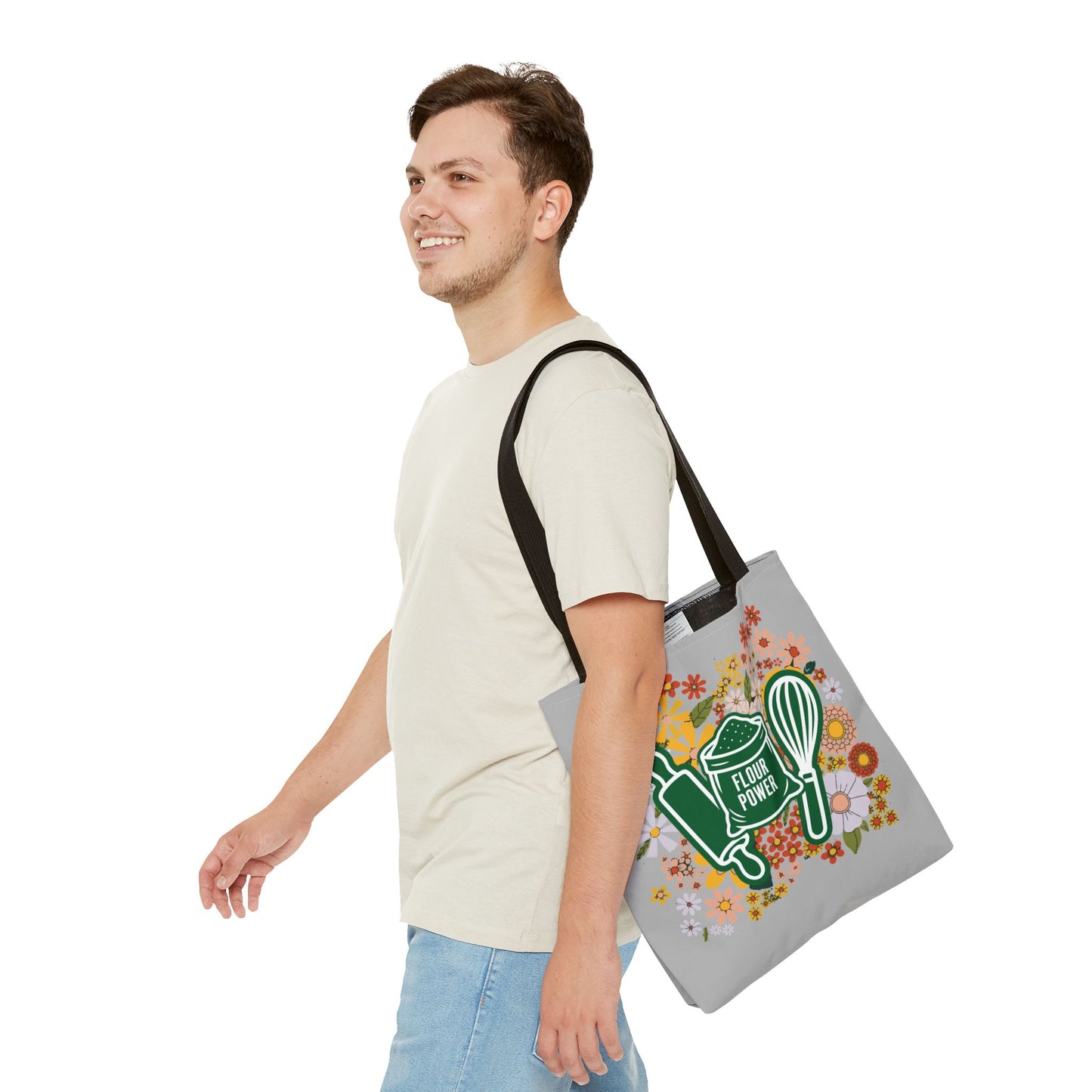 Flour Power Floral Tote Bag