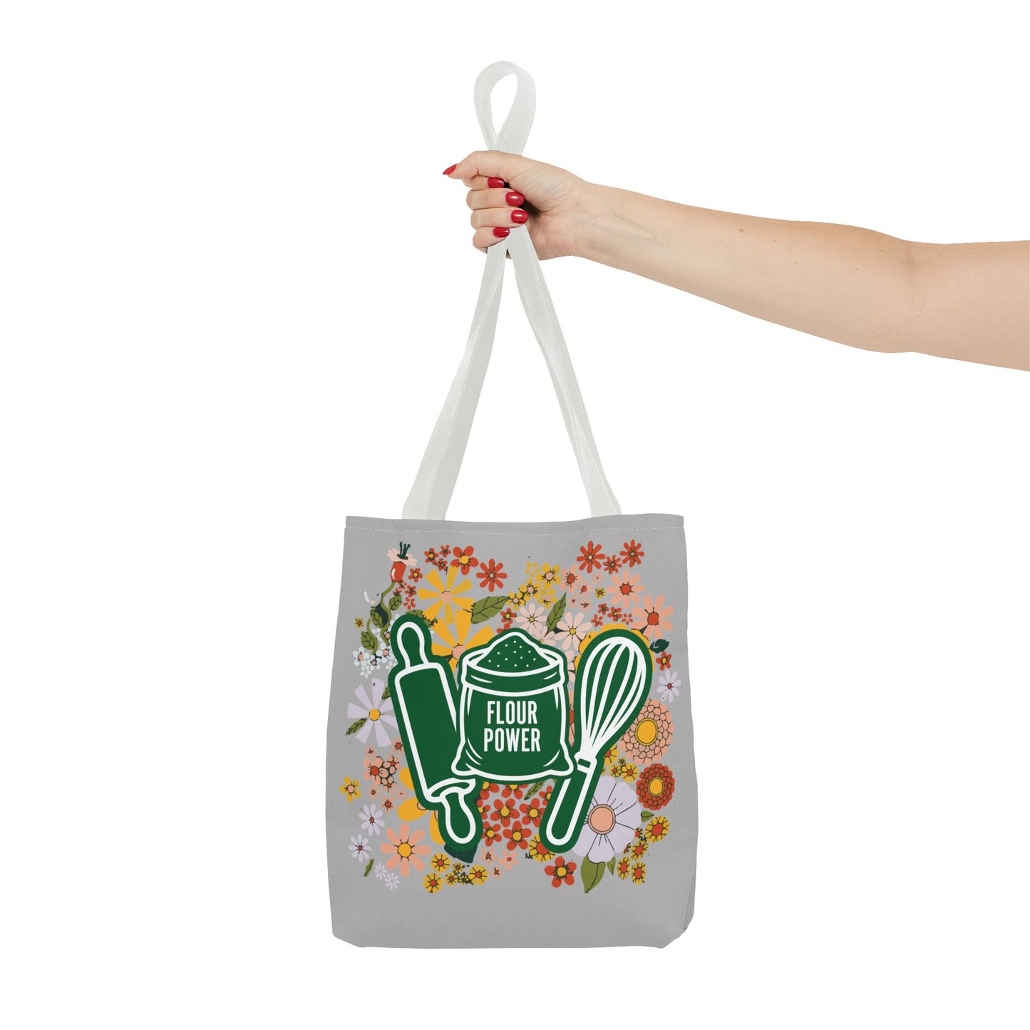 Flour Power Floral Tote Bag