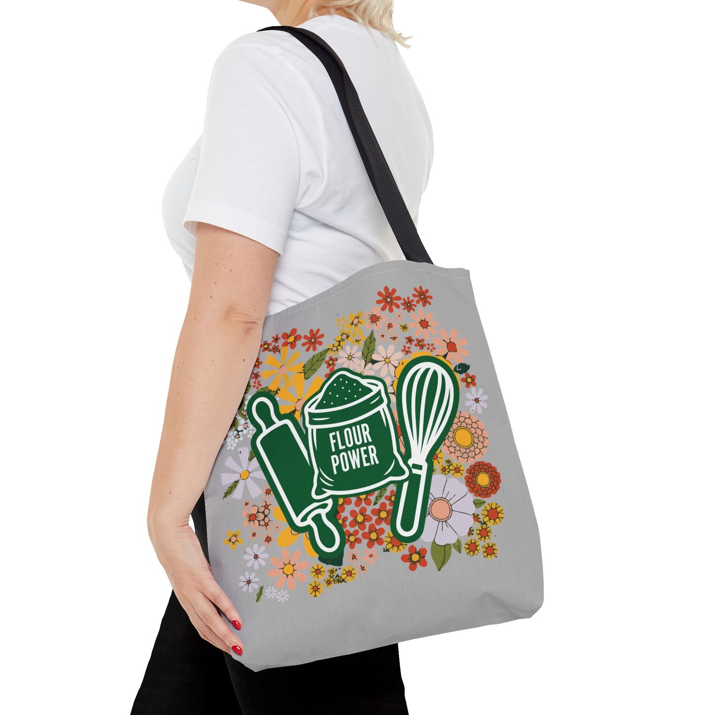 Flour Power Floral Tote Bag