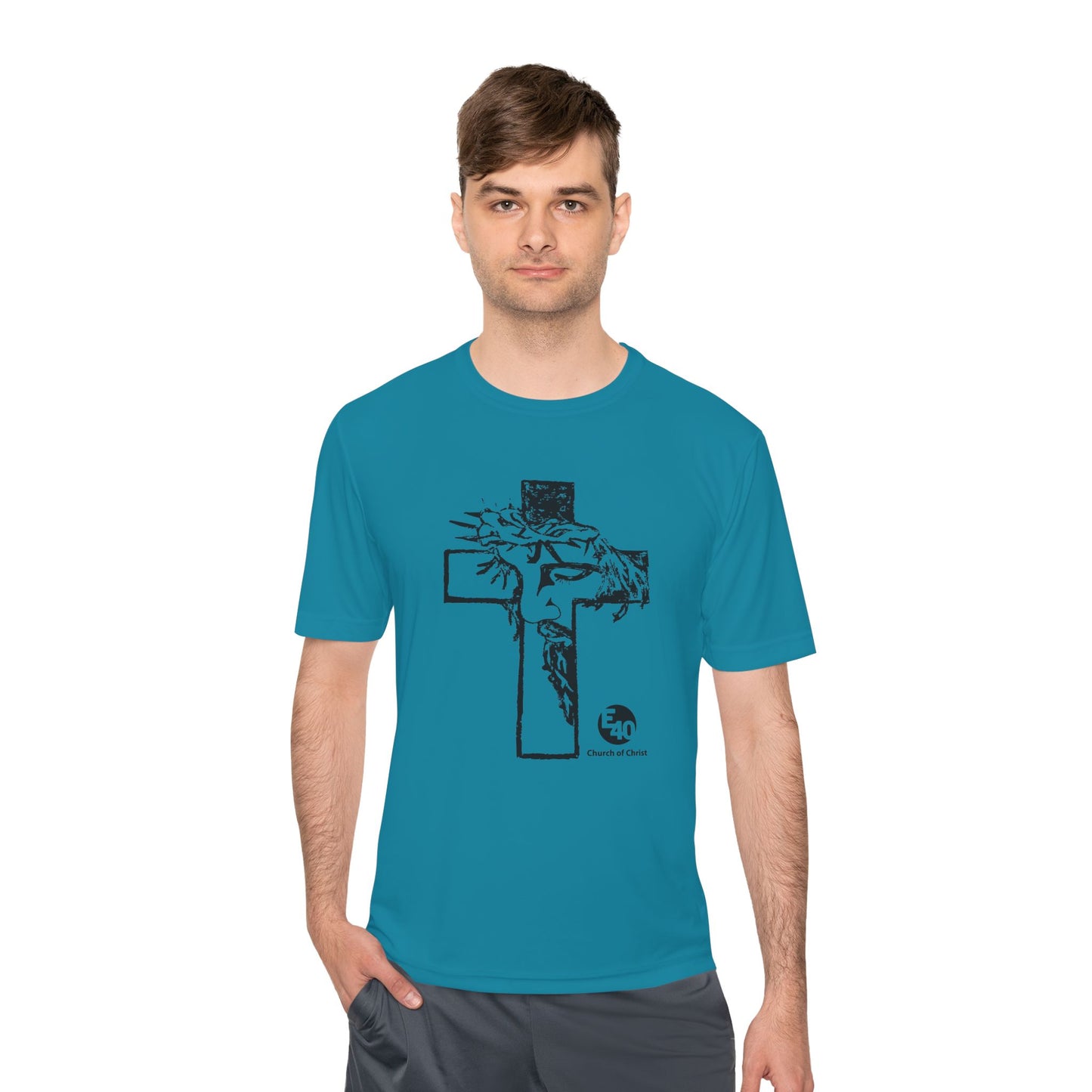 E40 Church of Christ - Sketched Cross Silhouette