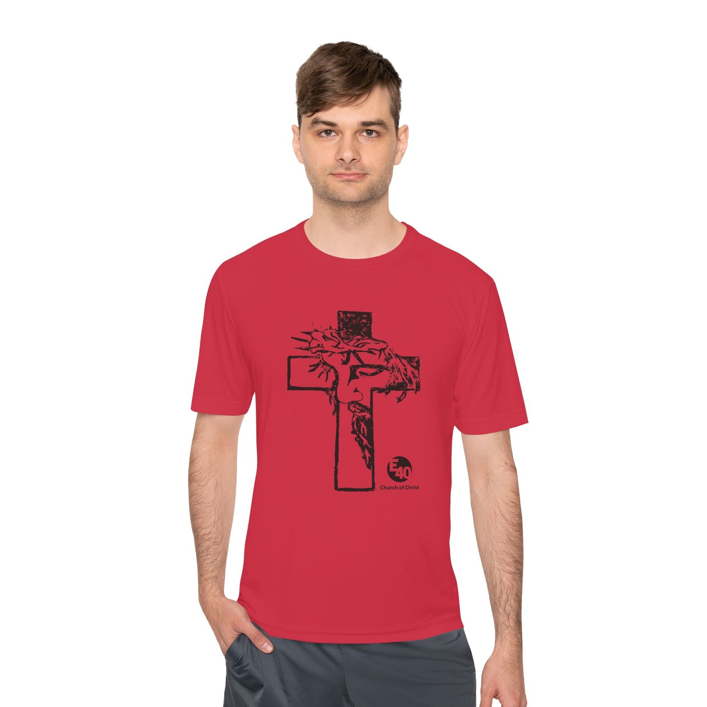 E40 Church of Christ - Sketched Cross Silhouette