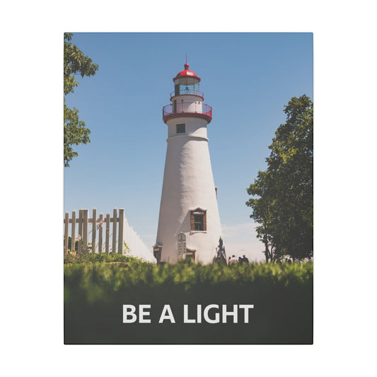 Be a Light Lighthouse Canvas Art Print