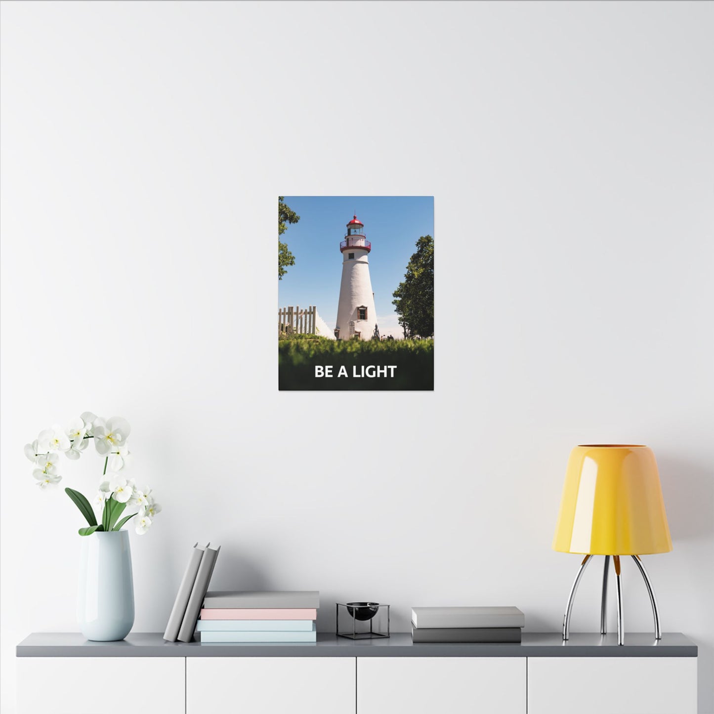 Be a Light Lighthouse Canvas Art Print