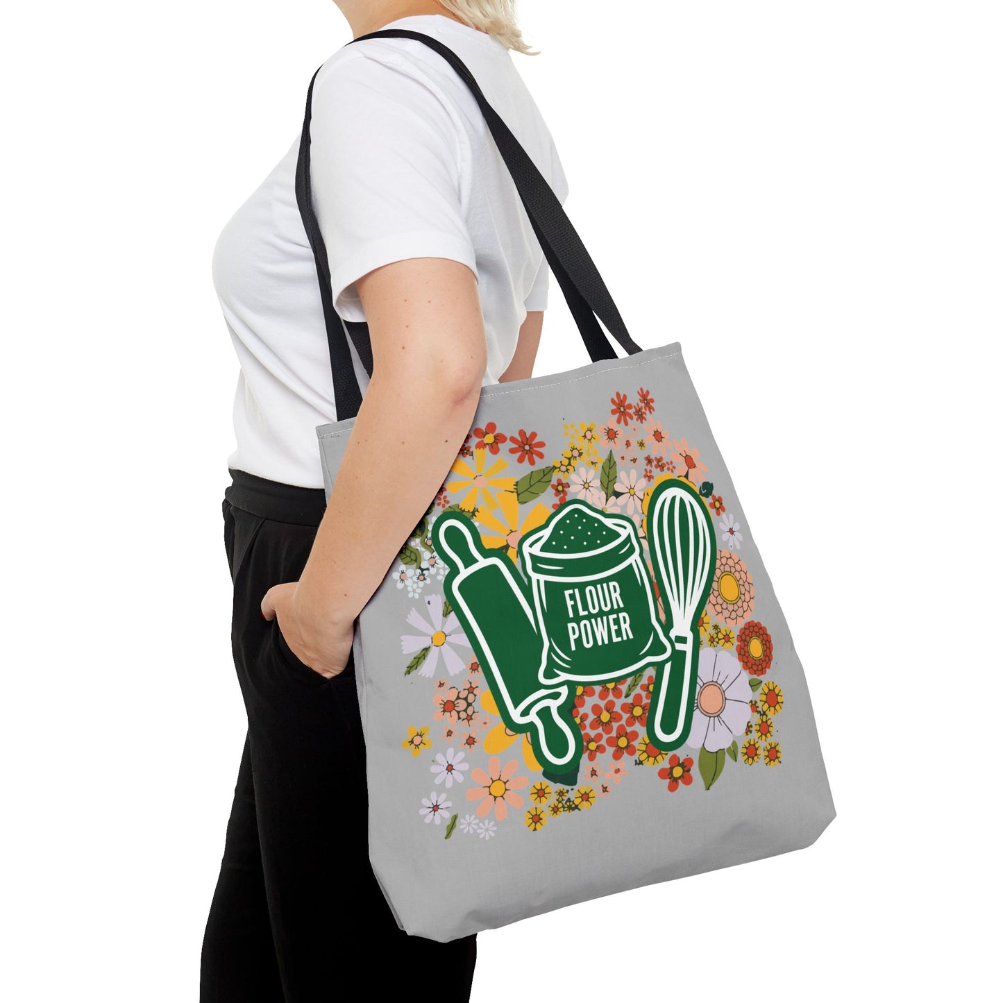 Flour Power Floral Tote Bag