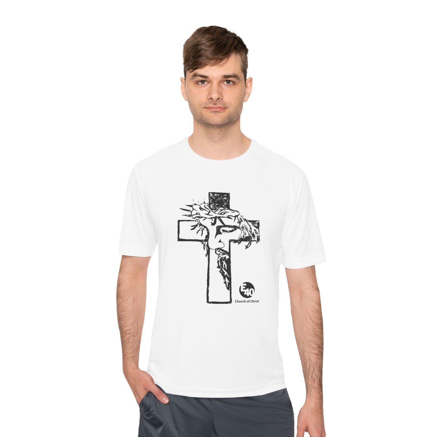 E40 Church of Christ - Sketched Cross Silhouette