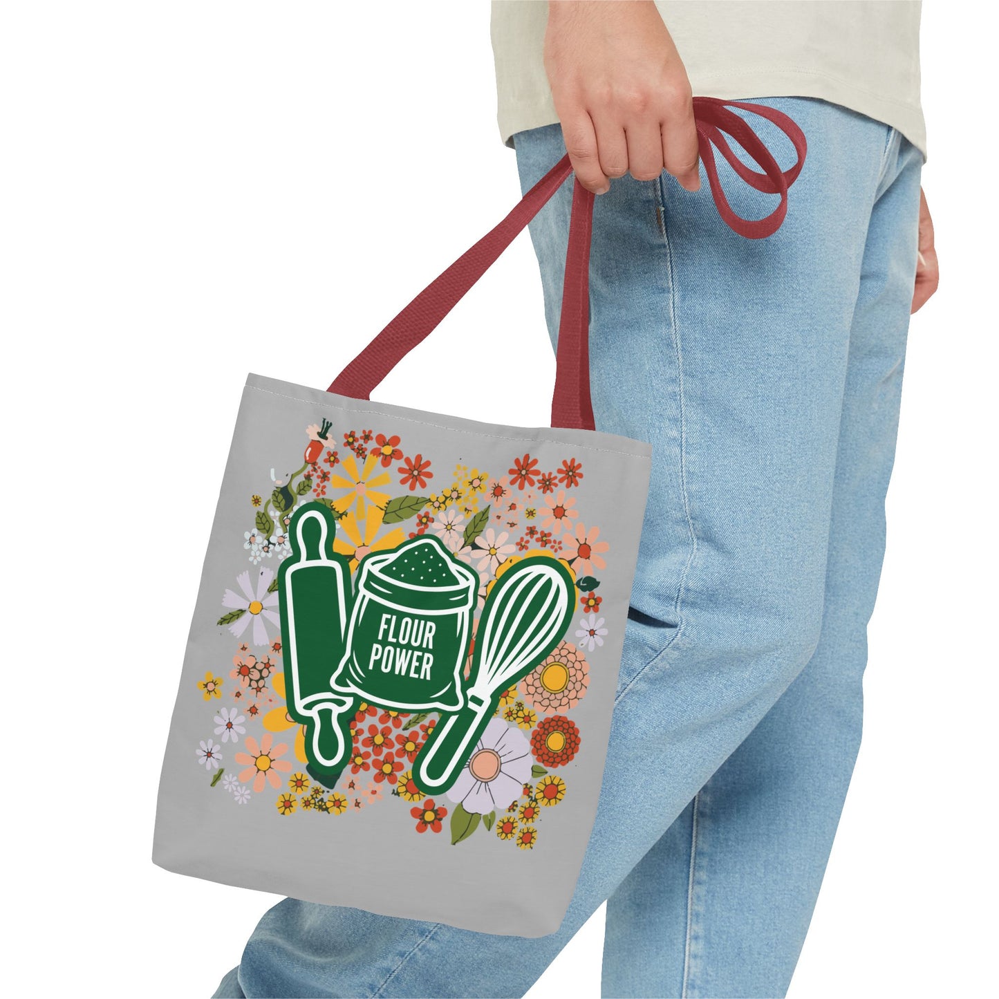 Flour Power Floral Tote Bag