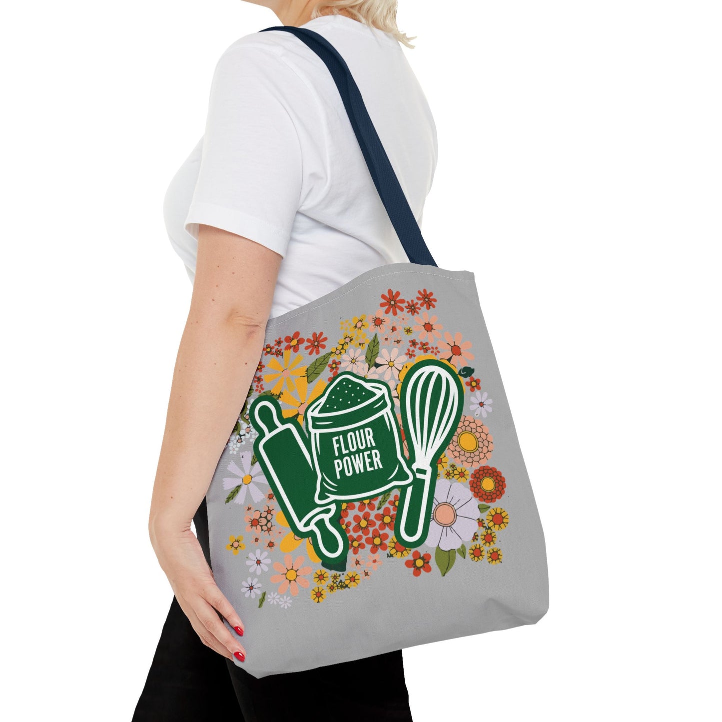 Flour Power Floral Tote Bag