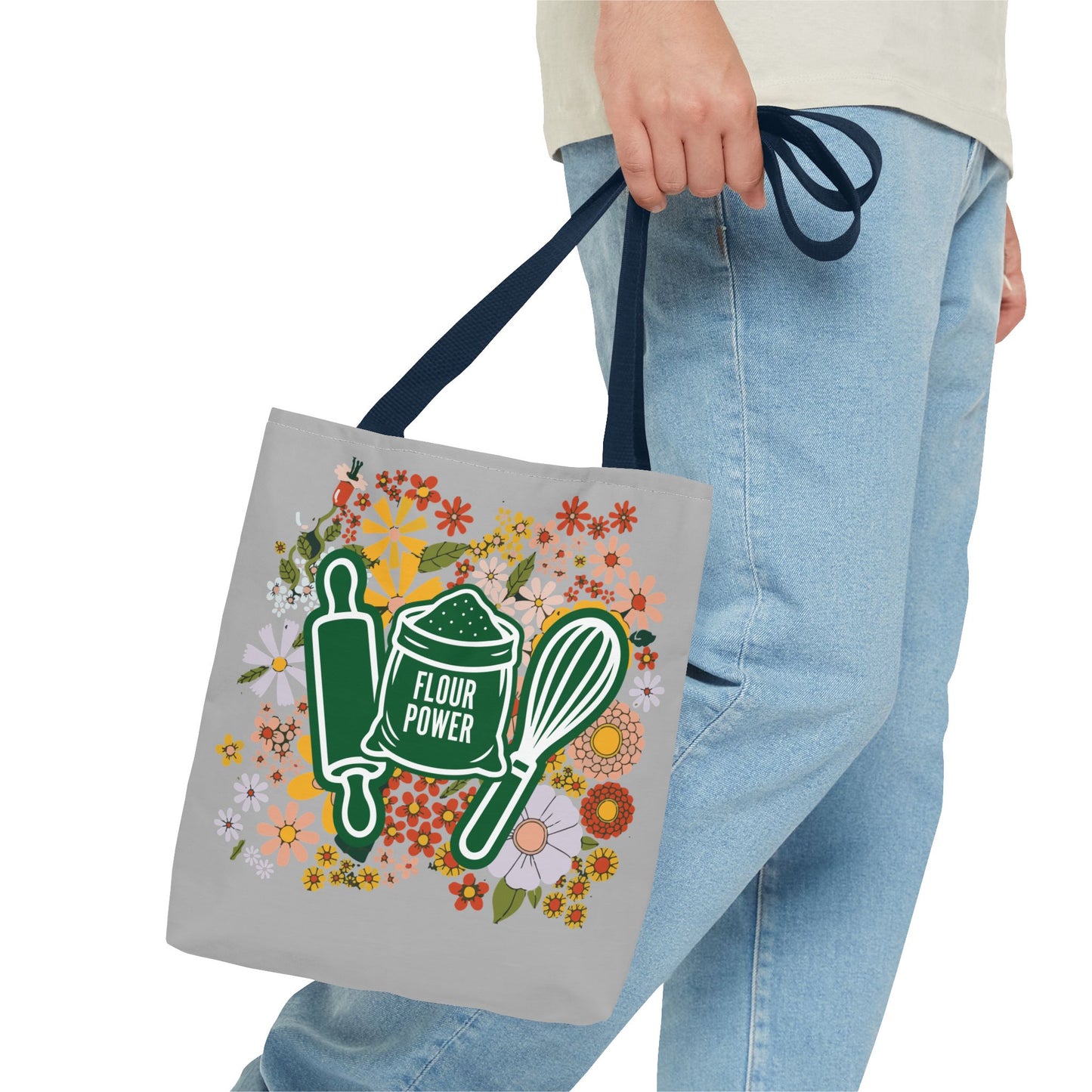 Flour Power Floral Tote Bag