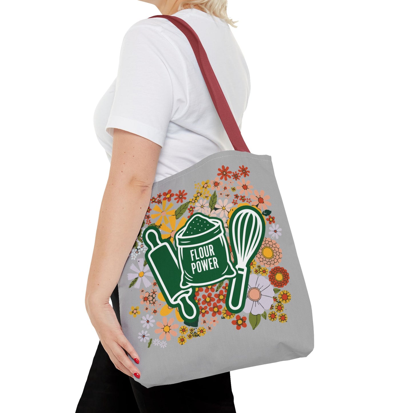 Flour Power Floral Tote Bag