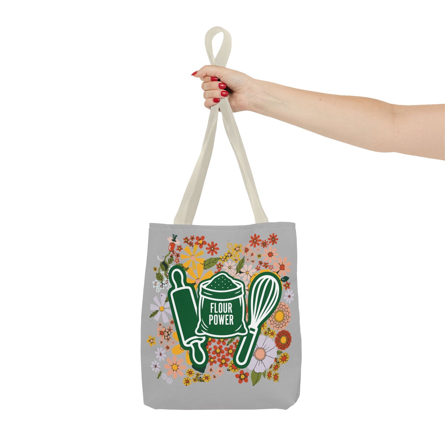 Flour Power Floral Tote Bag