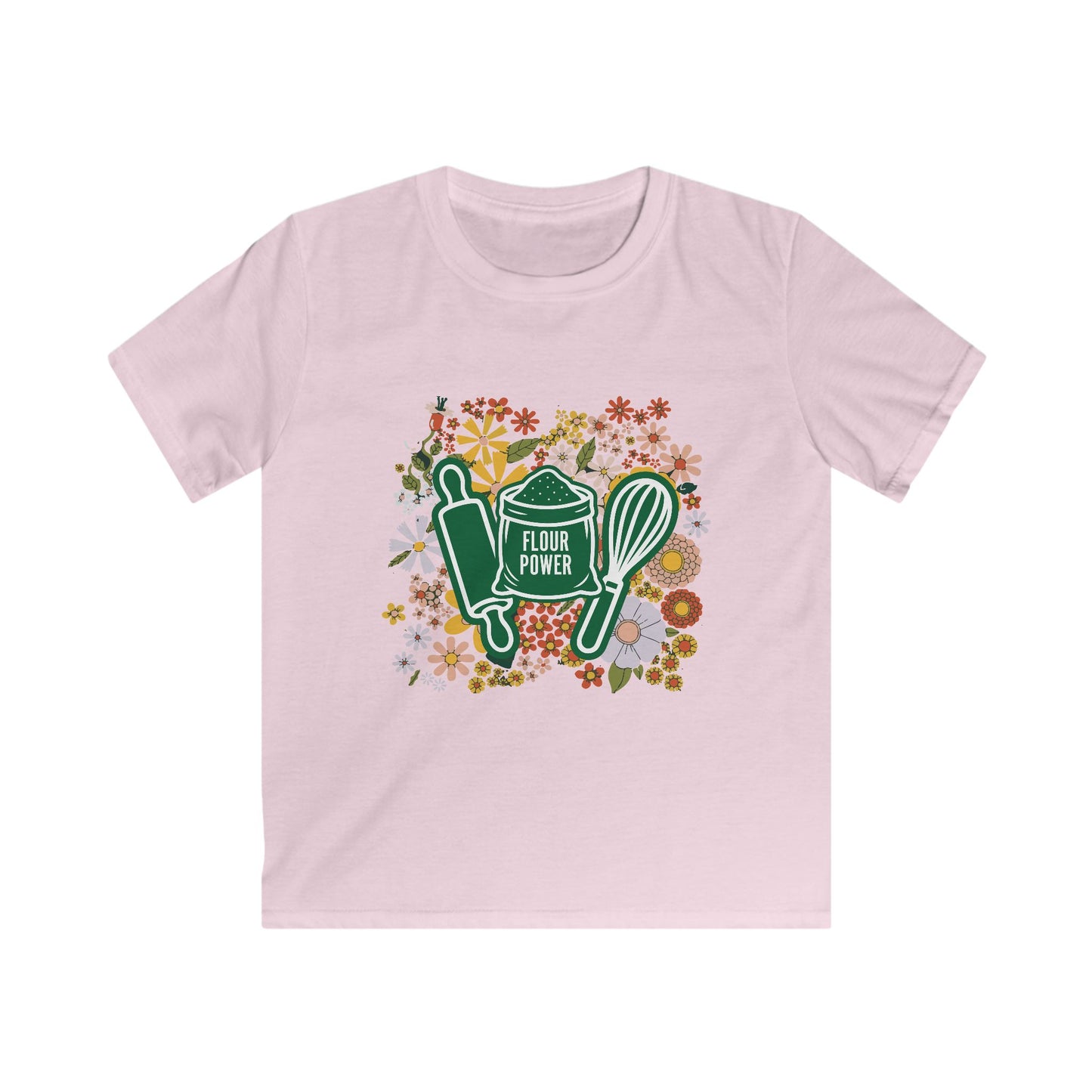 Flour Power Floral Youth Shirt