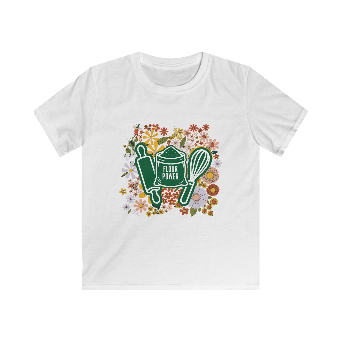 Flour Power Floral Youth Shirt