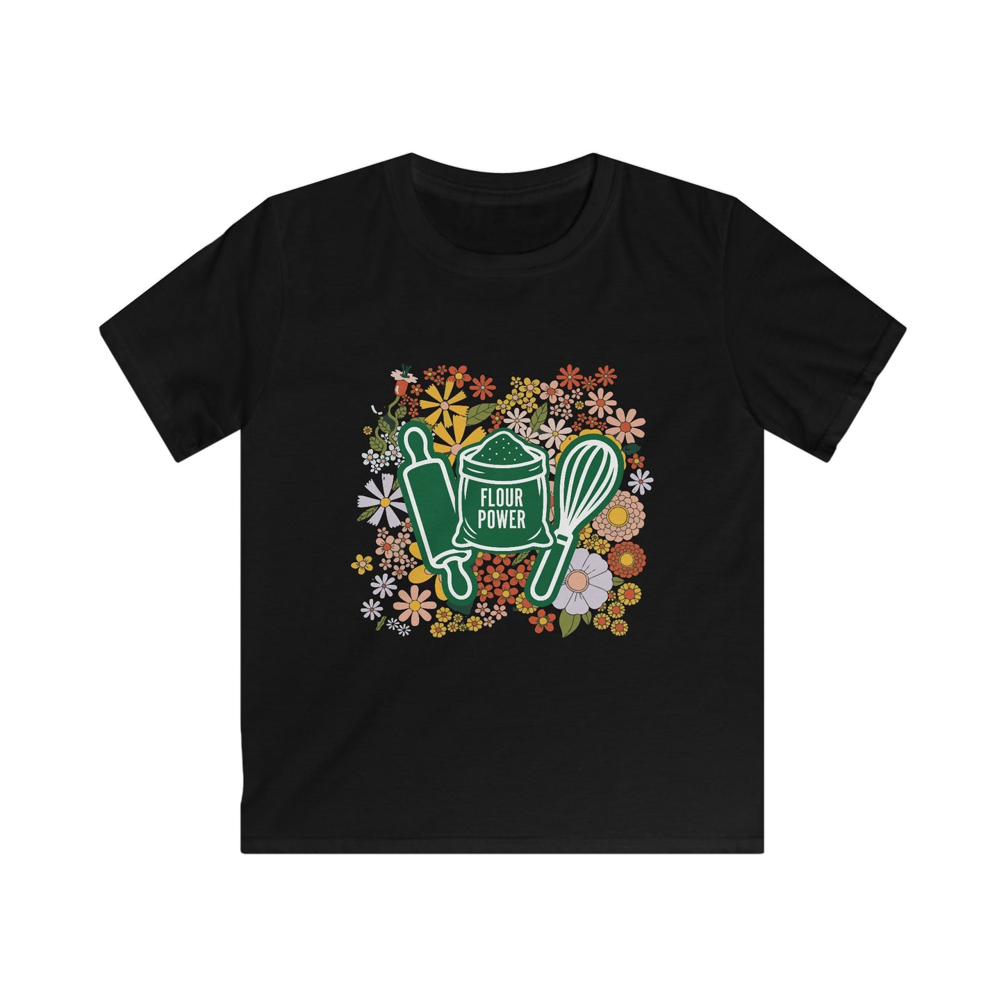 Flour Power Floral Youth Shirt