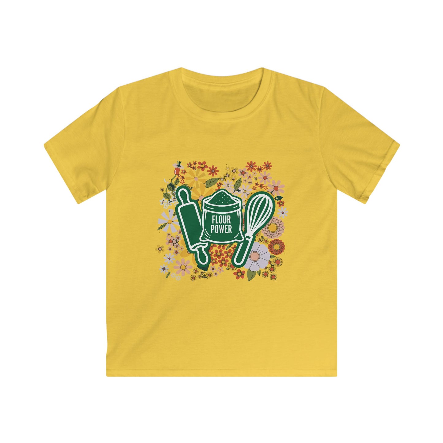 Flour Power Floral Youth Shirt