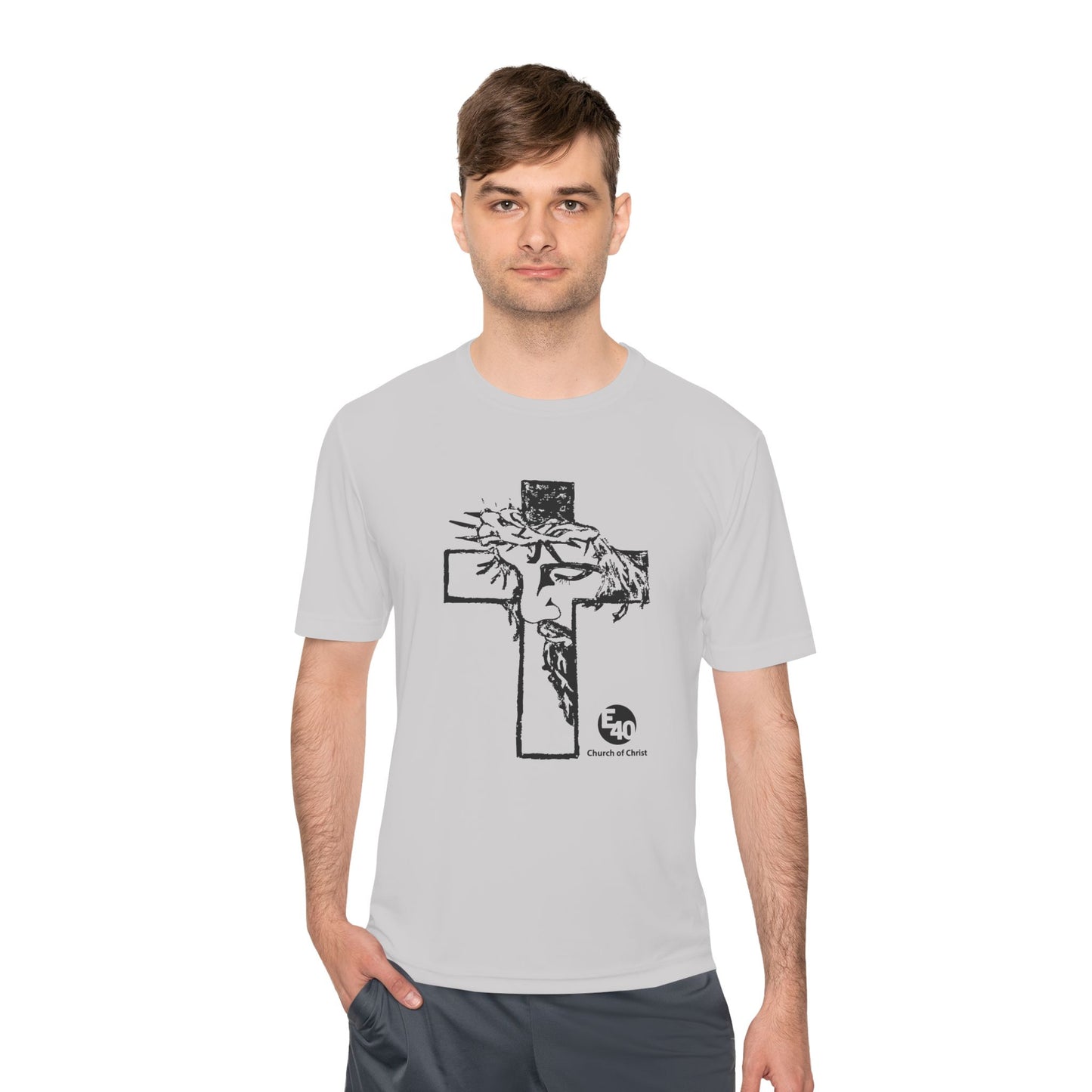 E40 Church of Christ - Sketched Cross Silhouette