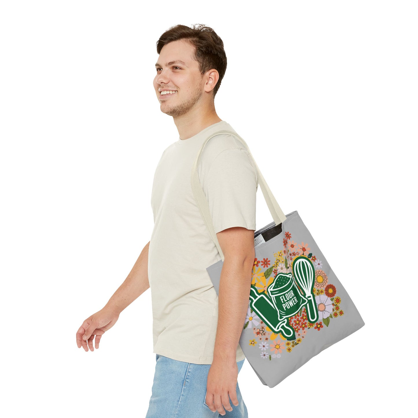 Flour Power Floral Tote Bag