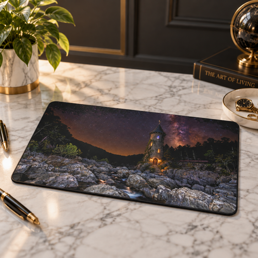 Wizard's Tower Night Sky Desk Gaming Mat