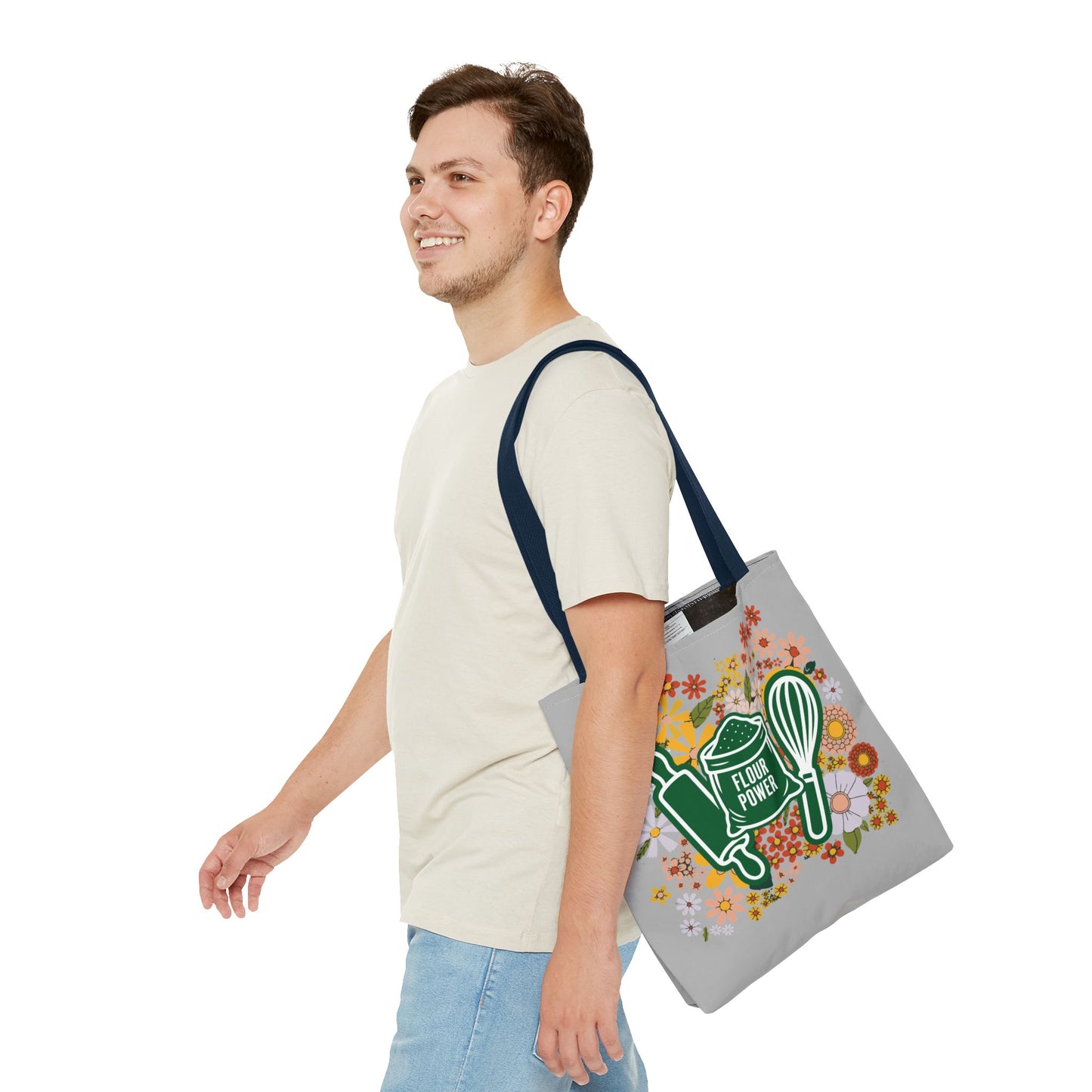 Flour Power Floral Tote Bag