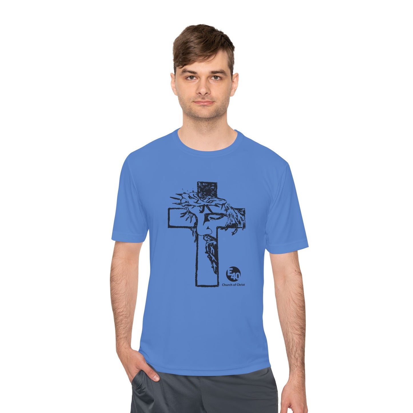 E40 Church of Christ - Sketched Cross Silhouette