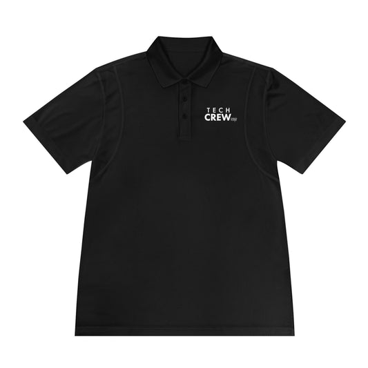 Black Tech Crew Polo Shirt