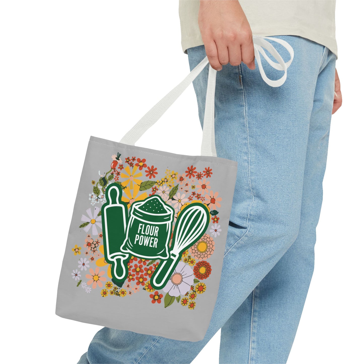 Flour Power Floral Tote Bag