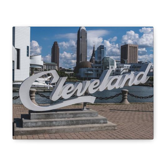 Cleveland Script  Canvas Art